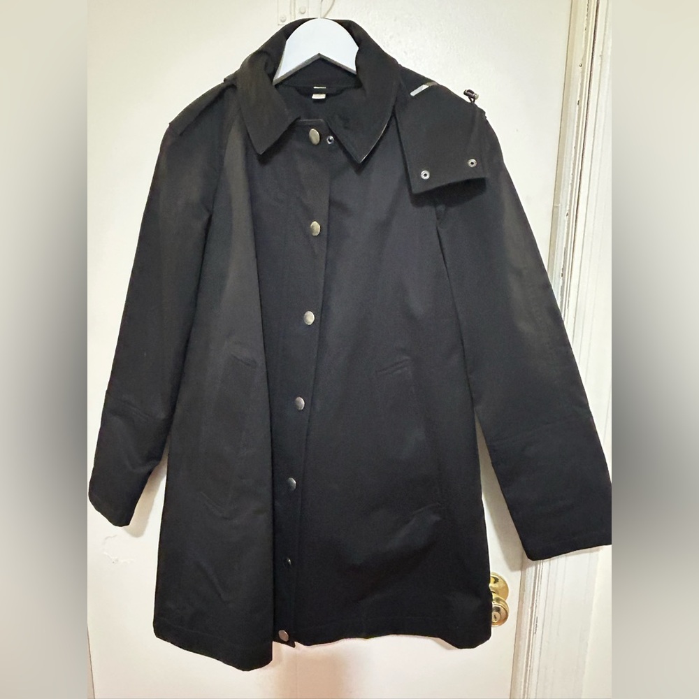 NWT Burberry Brit Bowpark Black Raincoat US 4 - Picture 4 of 9